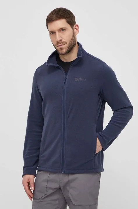 Jack Wolfskin bluza sportowa Taunus kolor granatowy gładka 1711451