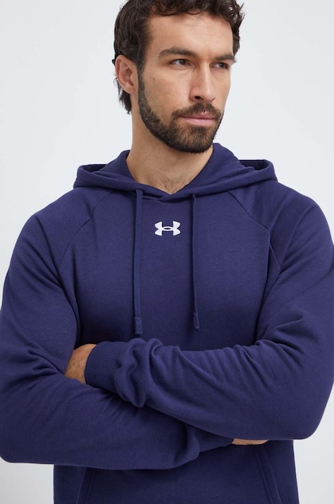 Суичър Under Armour в тъмносиньо с качулка с изчистен дизайн