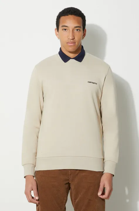 Carhartt WIP cotton sweatshirt men's beige color