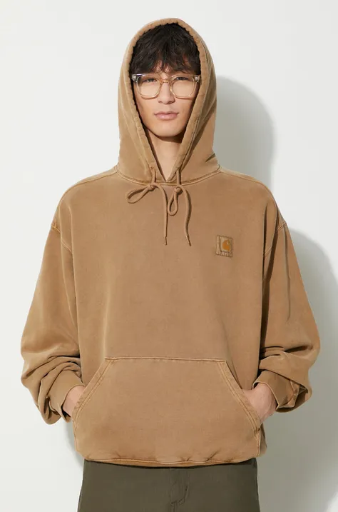Carhartt WIP cotton sweatshirt men's brown color