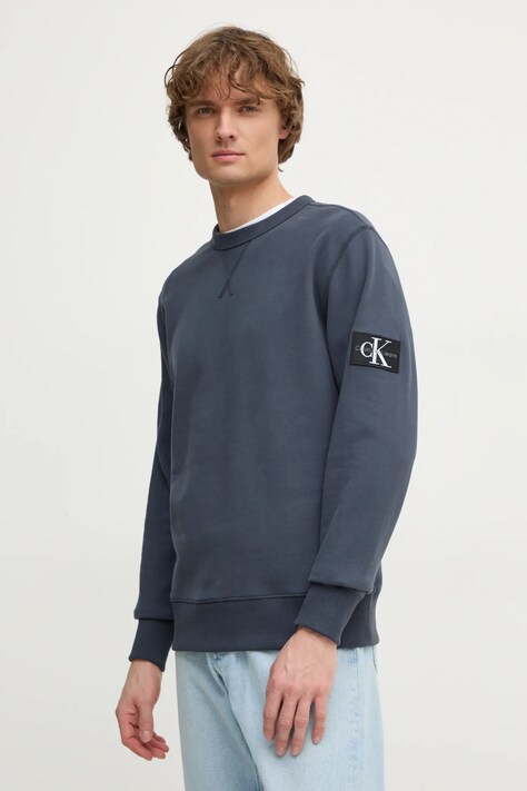Calvin Klein Jeans hanorac de bumbac barbati, neted, J30J323426