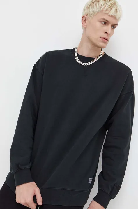 Βαμβακερή μπλούζα Rip Curl χρώμα: μαύρο