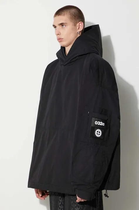 Куртка 032C чоловіча колір чорний перехідна oversize