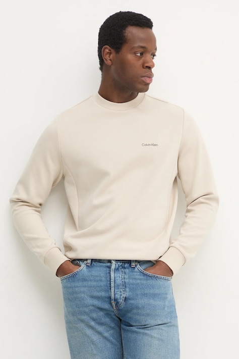 Μπλούζα Calvin Klein χρώμα: μπεζ, K10K109926