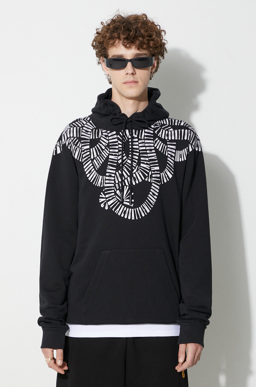 Marcelo Burlon felpa in cotone Snake Wings uomo