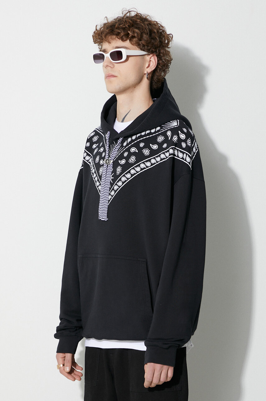 Marcelo Burlon cotton sweatshirt Bandana men's black color