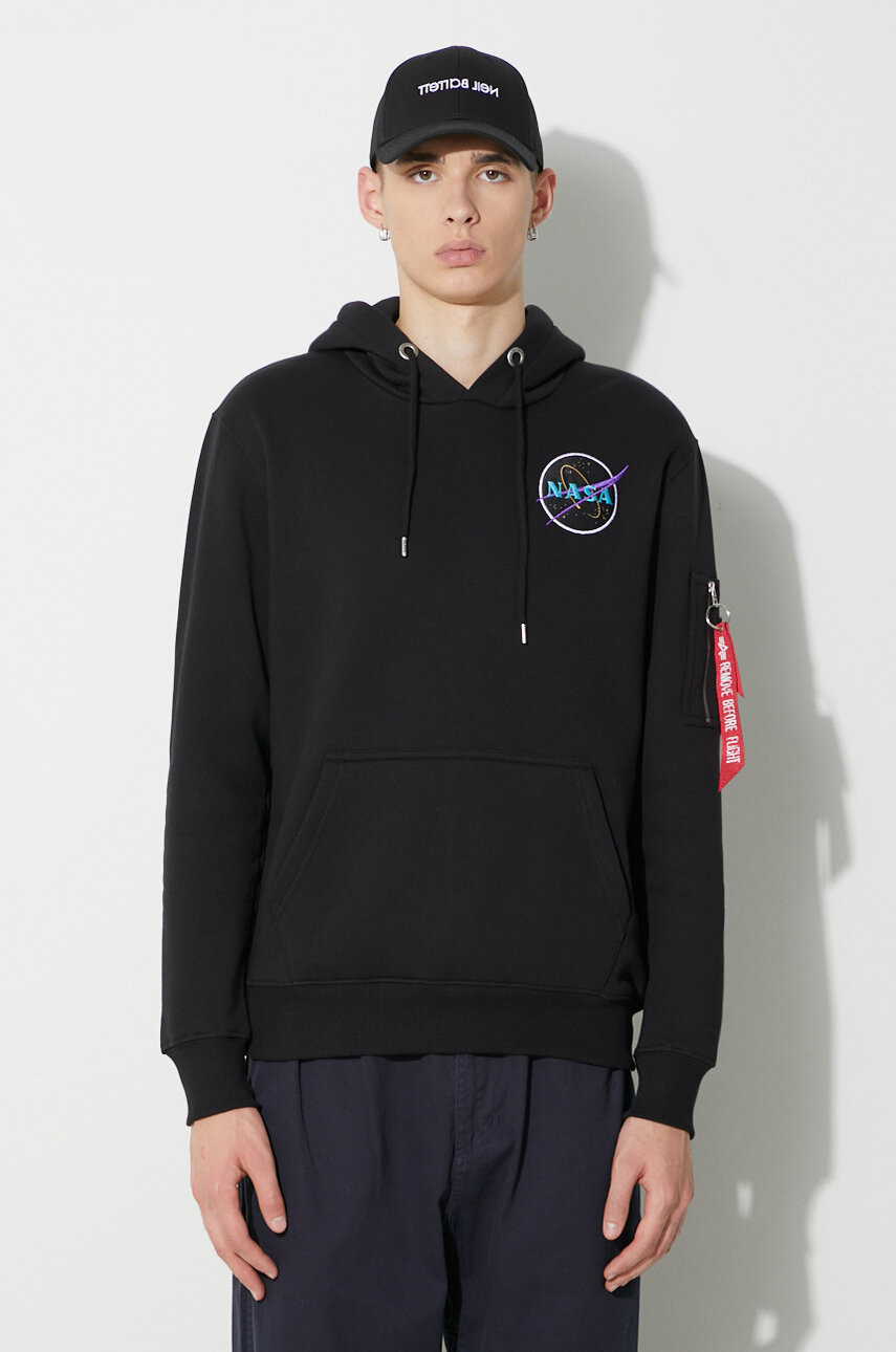 Alpha Industries sweatshirt men's black color