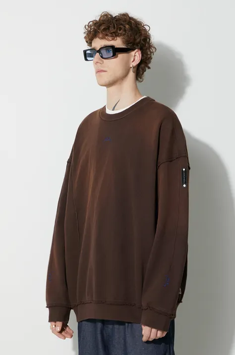 A-COLD-WALL* sweatshirt SHIRAGA CREWNECK men's brown color ACWMW141B