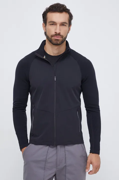 Smartwool bluza sportowa Intraknit Active kolor czarny gładka