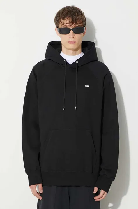 Wood Wood cotton sweatshirt Essential fred classic hoodie men's black color 20005602.2493