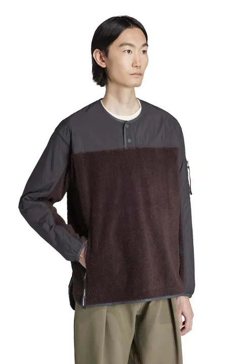 adidas TERREX sweatshirt And Wander XPLORIC men's brown color HZ0674