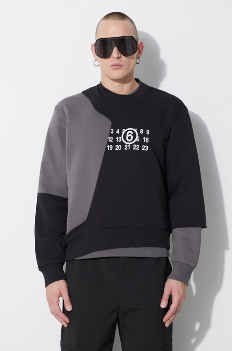 MM6 Maison Margiela sweatshirt men's gray color S62GU0117