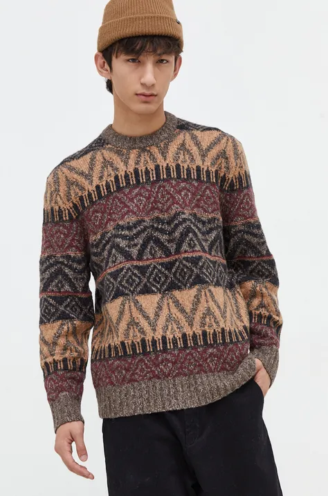 Пуловер Abercrombie & Fitch мъжки в кафяво