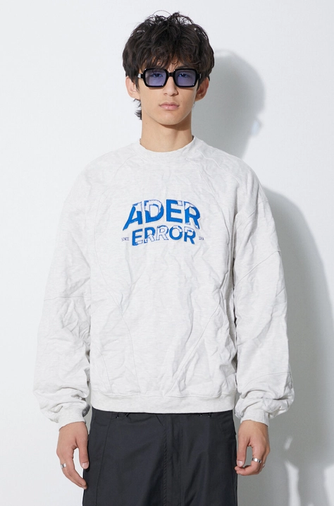 Кофта Ader Error Edca Logo чоловіча колір сірий меланж BMADFWSW0106