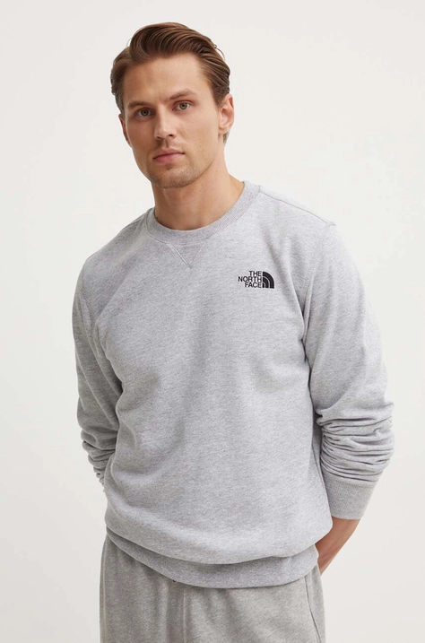 The North Face sweatshirt Simple Dome men's gray color NF0A7X1IDYX1