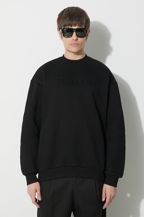Μπλούζα Butter Goods Embossed Logo Crewneck Sweatshirt χρώμα: μαύρο, με κουκούλα, BGQ423D11104