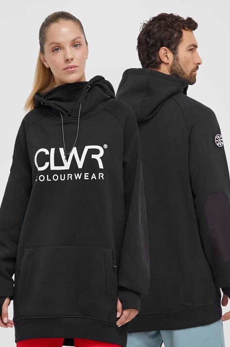 Спортивная кофта Colourwear Bowl Hood 2.0 цвет чёрный с капюшоном с принтом