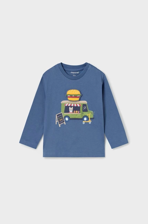 Mayoral longsleeve din bumbac pentru bebeluși cu imprimeu