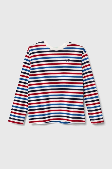 United Colors of Benetton longsleeve din bumbac pentru copii modelator