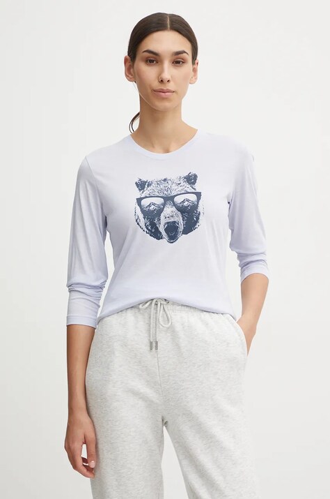 Longsleeve Columbia χρώμα: μοβ