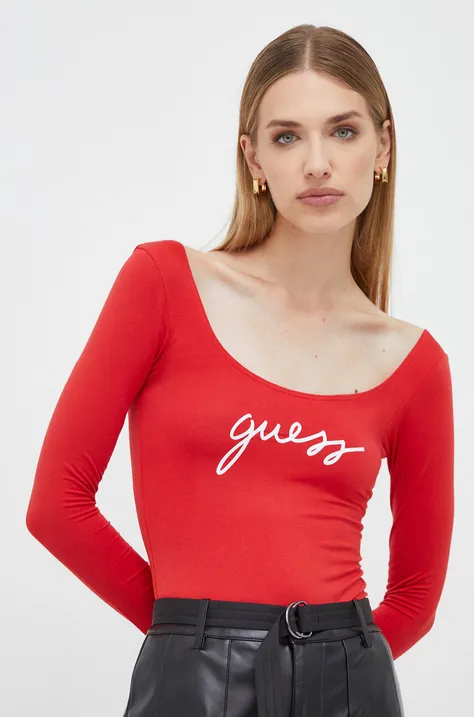Bodi Guess za žene, boja: crvena