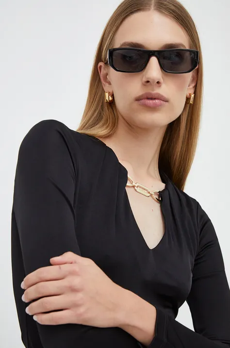 Marciano Guess bluza femei, culoarea negru, cu imprimeu