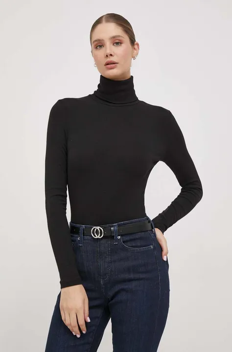 Longsleeve Calvin Klein χρώμα: μαύρο