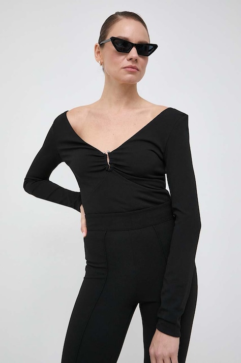 Guess body femei, culoarea negru, neted