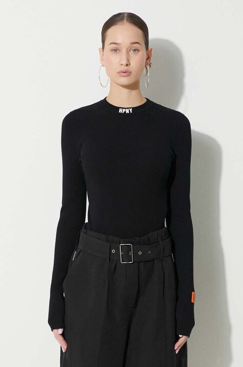 Body Heron Preston Hpny Emb Ls Knit Body dámske, čierna farba, tenký, HWHP001C99KNI0021001