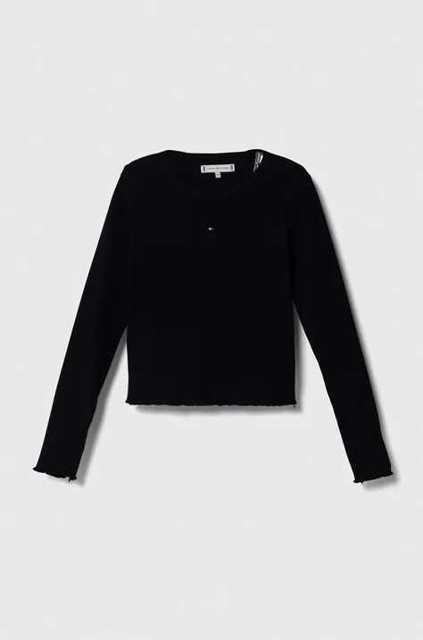 Tommy Hilfiger longsleeve dziecięcy kolor granatowy