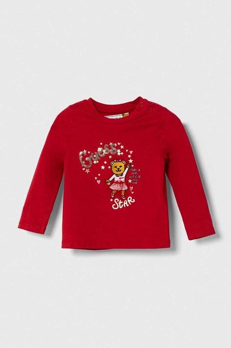 Guess longsleeve copii culoarea rosu
