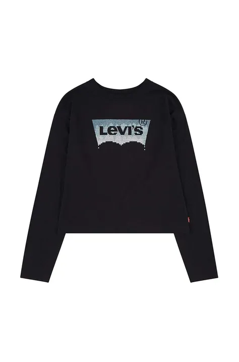 Levi's longsleeve bawełniany dziecięcy kolor czarny