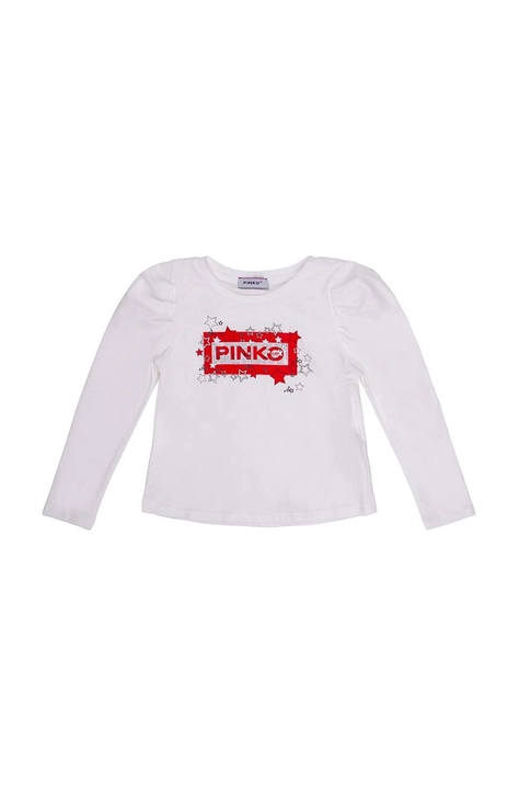 Pinko Up longsleeve dziecięcy kolor biały