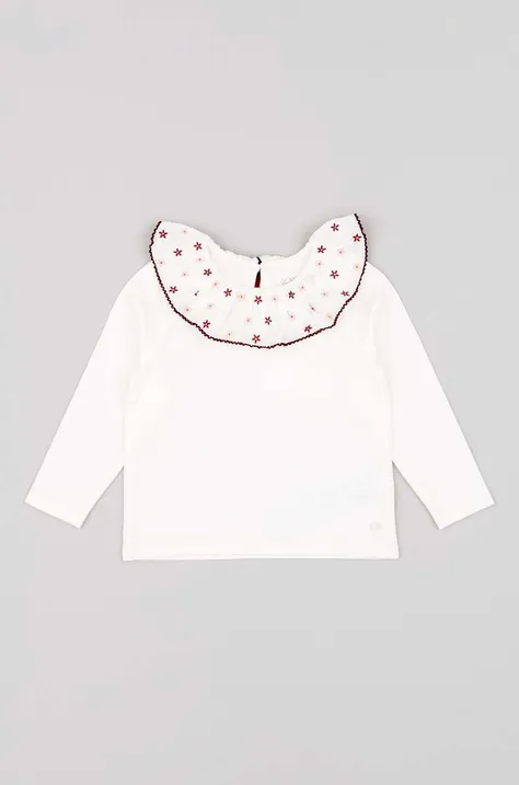 Otroška bluza zippy bela barva
