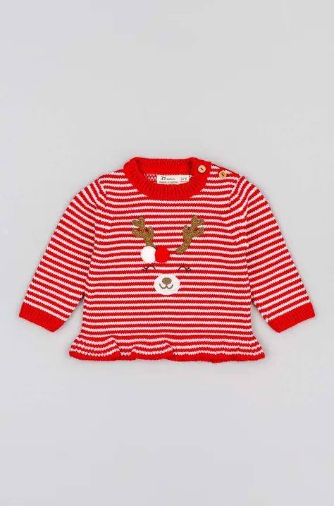zippy sweter niemowlęcy kolor czerwony