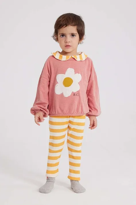 Bobo Choses longsleeve din bumbac pentru bebeluși culoarea roz