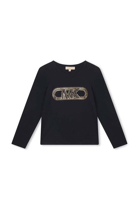 Детский лонгслив Michael Kors цвет синий с принтом