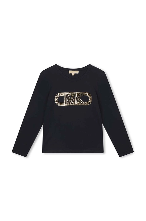 Michael Kors longsleeve dziecięcy kolor granatowy z nadrukiem