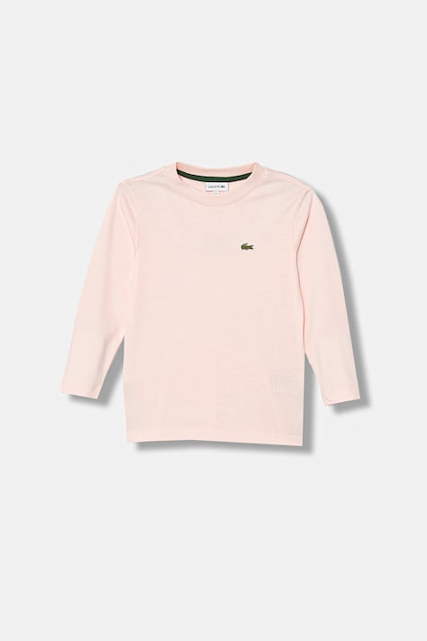 Lacoste longsleeve in cotone bambino/a colore bianco TJ1123