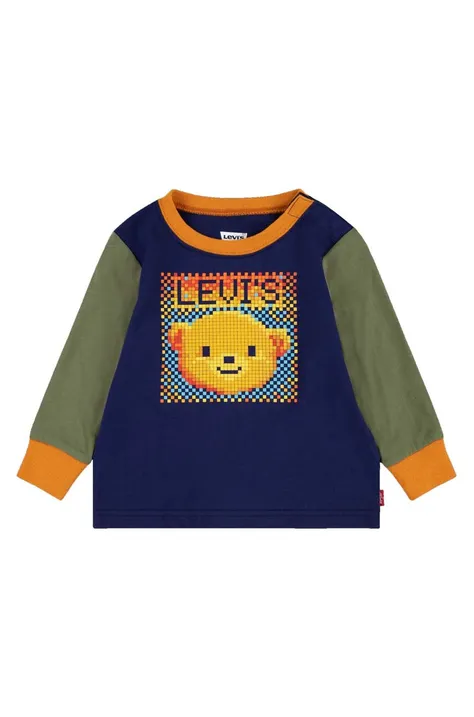 Tričko s dlhým rukávom pre bábätká Levi's vzorovaný