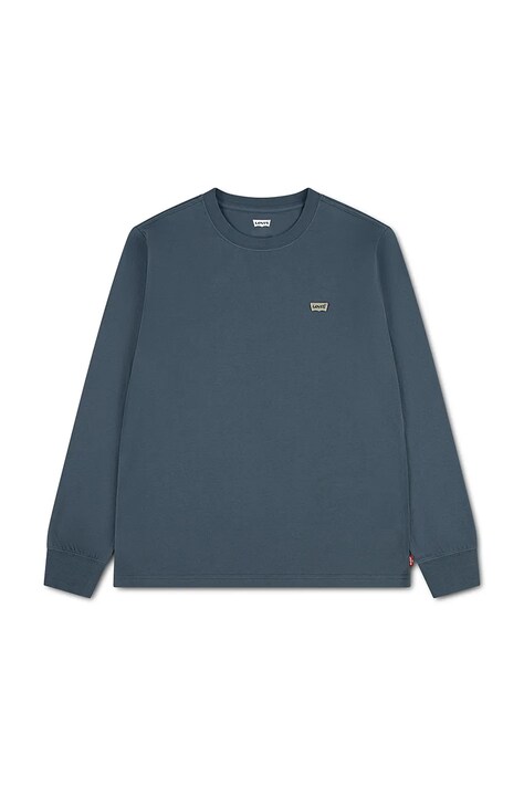 Levi's блуза с дълги ръкави за деца с памук GRAPHIC TEE SHIRT тъмносиня 8EC706