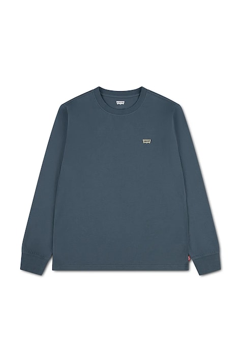 Levi's блуза с дълги ръкави за деца с памук GRAPHIC TEE SHIRT тъмносиня 8EC706