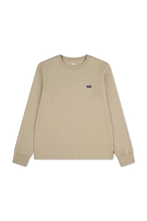 Levi's majica dugih rukava za djecu s pamukom GRAPHIC TEE SHIRT bež 8EC706