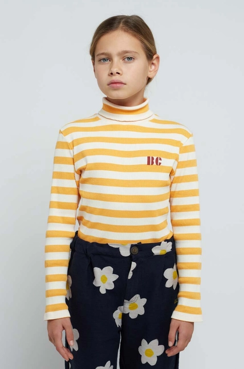 Bobo Choses longsleeve dziecięcy kolor żółty wzorzysty