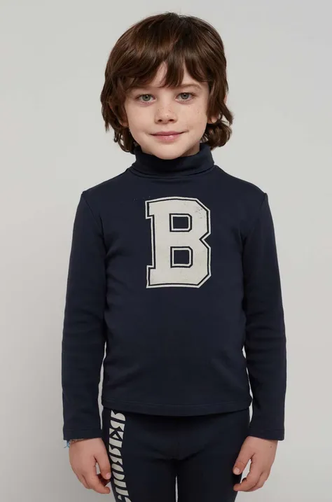 Dětské tričko s dlouhým rukávem Bobo Choses tmavomodrá barva, s potiskem