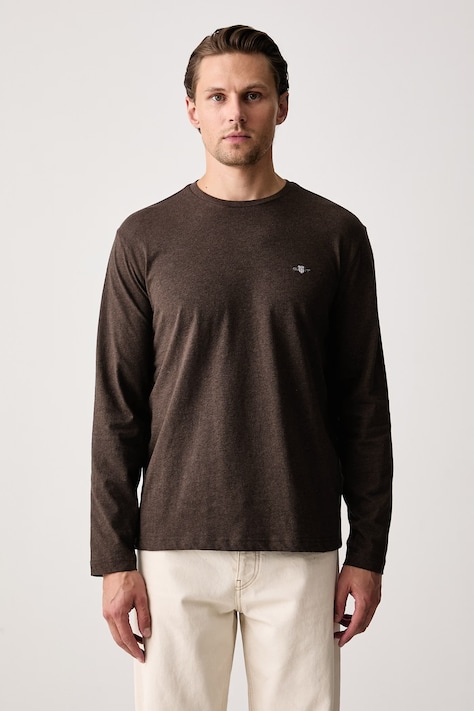 Gant Longsleeve pentru bărbați din bumbac maro 2004049