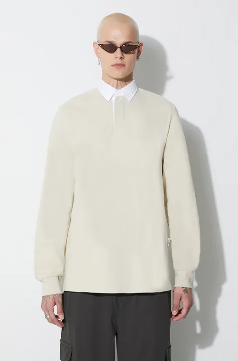 Taikan cotton longsleeve top L/S Polo Shirt beige color TK0007.CRM