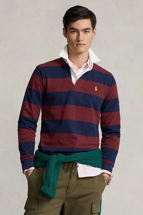 Polo Ralph Lauren longsleeve męski bawełniany granatowy