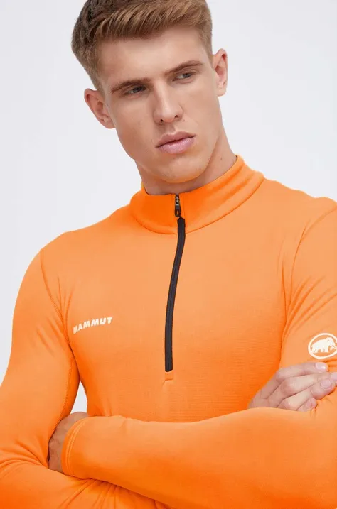 Mammut bluza sportowa Aenergy ML Half Zip kolor pomarańczowy gładka