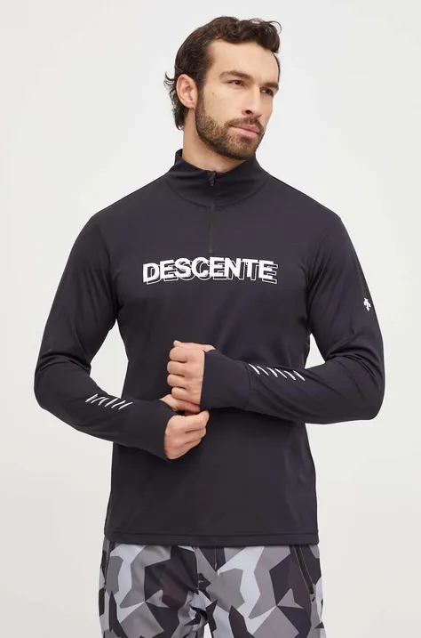 Λειτουργικό μακρυμάνικο πουκάμισο Descente Archer χρώμα: μαύρο